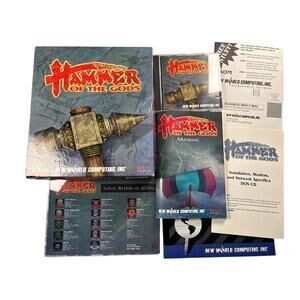 Hammer Of The Gods New World Computing Inc PC CD Rom DOS Vintage Game Big Box